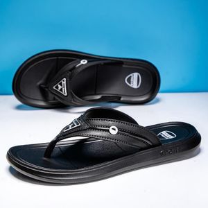 GLARPEBIE Tongs pour homme avec soutien de la voûte plantaire pour la plage Sandales Homme Anti-Dérapant Confort Semelle Épaisse - Noir