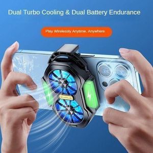 Refroidisseur de téléphone portable à double ventilateur, modèle rechargeable