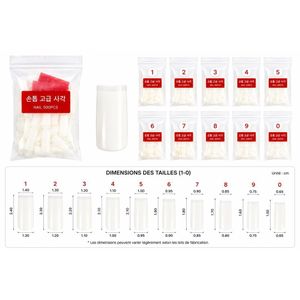 Pack de faux ongles carrés 500pcs.