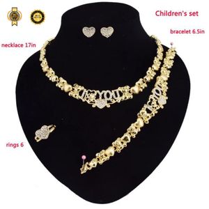 Unbrand Ensemble de Bijoux pour Femme en Plaqué Or 14 Carats Colliers, boucles d'oreille, Bracelet, bague