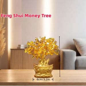 Arbre à argent Feng Shui Bureau Maison Table Décoration Feng Shui Arbre à argent en cristal pour richesse et bonne chance