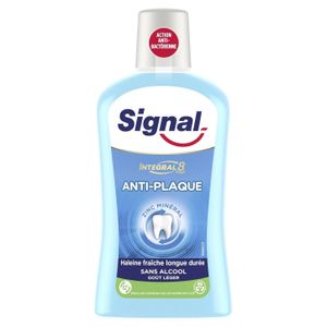 SIGNAL Intégral 8 - Bain de Bouche Anti-Plaque (Zinc Minéral) - Sans Alcool - 500ml