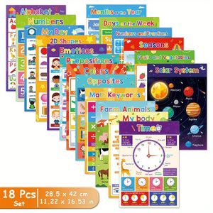 Ce lot de 18 affiches éducatives est fabriqué dans un matériau épais, imperméable et résistant aux déchirures, recouvert d'un film PET, ce qui le rend adapté aux jardins d'enfants, aux écoles maternelles et aux jeunes enfants.