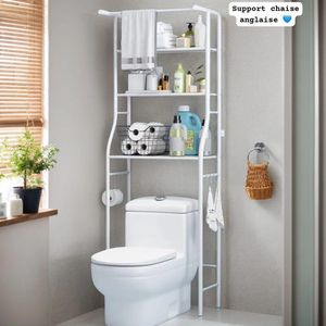 étagère de rangement salle de bain pour toilette