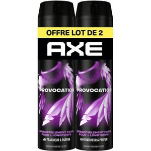 Axe Provocation Déodorant Spray Homme – Fraîcheur 48h & Parfum Irrésistible – Lot de 2 x 200 ml