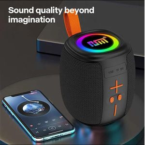 Enceinte bluetooth sans fil portable avec LED 5w, système audio domestique et enceinte de fête extérieur, caisson de basse.