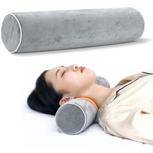 TodyJeyHo Oreiller en mousse à mémoire de forme pour le cou, rouleau cylindrique pour soutien cervical, oreiller orthopédique, oreiller de soutien pour soulagement des douleurs du cou et des épaules