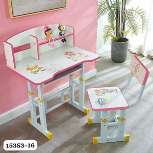 Table Educative Pour Enfants - Rose Blanc - Bureau et Table