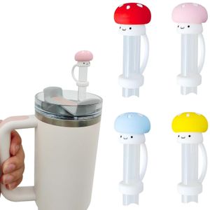 4 PCS Silicone Straw Covers Cap,Accessories for Reusable Toppers