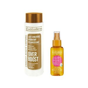 Evoluderm Lait Eclaircissant Over Boost 500ML + Huile de bauté à l'huile d'argan 100ML