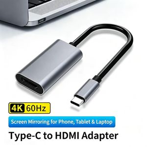 Adaptateur USB Type-C Vers HDMI 4K @ 60Hz - Convertisseur Câble Vidéo Pour Téléphone, Tablette, MacBook et PC Portable