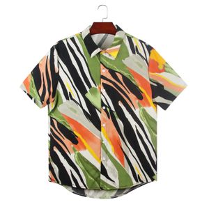 Chemises d'été homme vintage à manches courtes style hawaïen T-shirts décontractés de village