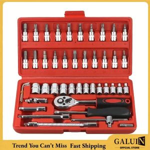 GALUIN Ensemble de clés à douille de 46 pièces Generic, clé à cliquet mécanique avec entraînement 1/4"