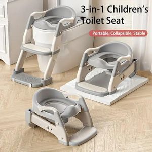 Siège de toilette pour bébé 3 en 1 à hauteur réglable, design antidérapant, coussin doux, durable pour la maison et le voyage