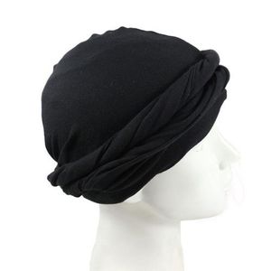 Turban en satin pour homme - Turban en soie pour homme - Noir