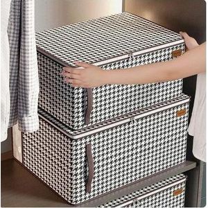 Lot de 2 sacs de rangement épais en non-tissé pour vêtements, sacs de rangement grande capacité pour vêtements et bagages.