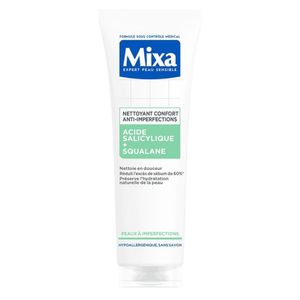 Mixa Nettoyant Confort Anti-Imperfections à l’Acide Salicylique et Squalane – Peaux Sensibles – 150 ml