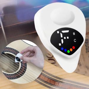 Pick et accordéreur portable 2-en-1 pour guitare, calibrateur de tonalité polyvalent pour guitares folk et ukulélé, égalisation à 12 tons