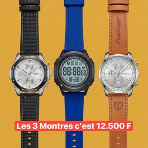 Montre NOIRE BLEU MARRON