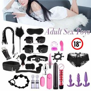 Noir 7 pièces - Kits BDSM de Jouets Sexuels pour Adulte Ensemble