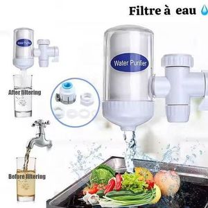 purificateur d'eau pour robinet. Il s'agit d'un appareil de filtration qui s'installe directement sur un robinet pour améliorer la qualité de l'eau du robinet.