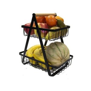 Corbeille à fruits à 2 étages - pour fruits ou légumes
