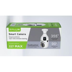 E27 MAX – Caméra de Surveillance Connectée Intelligente – Double Objectif, Vision Nocturne Couleur & Rotation 355°