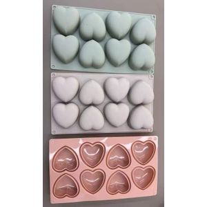 Moule a muffins silicone forme coeur 8 pcs