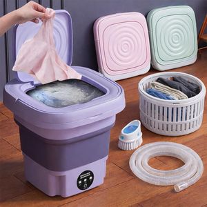 Mini Machine à Laver 8L - Avec Panier de Séchage - Pliable Portable Électrique Compacte - Pour Maison, Chambre ou Voyage