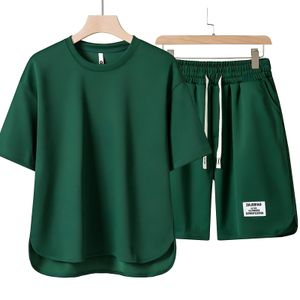 Ensemble Chemise et Short pour Hommes Waffle 2 Pièces - Vert