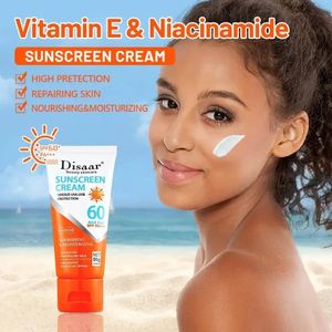 Disaar Écran solaire à la ivitamine E et à la niacinamide SPF 60, Protection UVA UVB 12 heures, hydratante, pour le corps 