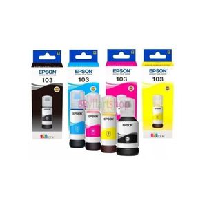 Epson Packs 4 Epson 103 Ecotank Bouteille D'encre Noir-Cyan-Magenta-Jaune