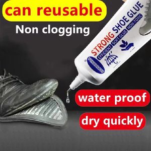Colle pour Chaussures 60g Imperméable à Séchage Rapide Réparation de Chaussures Colle Universelle Instantanée pour Chaussures Outils de Réparation Professionnels pour Cordonnier