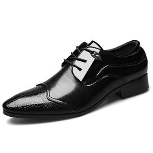 GLARPEBIE Chaussures En Simlicuir Pour Hommes Chaussures Formelles Pour Hommes Chaussures à enfiler à pampilles pour hommes - Noir