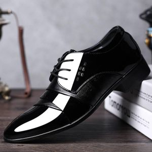 GLARPEBIE Chaussures En Similicuir Pour Hommes Chaussures Formelles Pour Hommes Chaussures à enfiler à pampilles pour hommes - Noir
