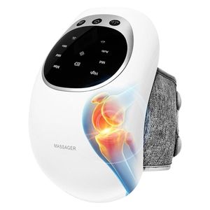 TodyJeyHo Masseur de Genou avec Chaleur - Masseur de Genou sans Fil avec Écran LED Multifonction, Température Réglable, 3 Niveaux de Chauffage et Vibration pour Massage, Cadeaux pour Aînés, Maman, Papa