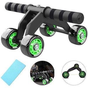 Balanced four-wheel roller sliding abdominal roller/abdominal exercise roller + knee pads