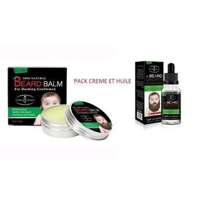 White Label Pack Huile Pousse Barbe(60ml) et crème Rapide(60g)