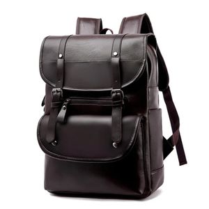 Sac à dos pour ordinateur portable, grande capacité,sac en cuir imperméable pour les voyages,sac d'ordinateur tendance.