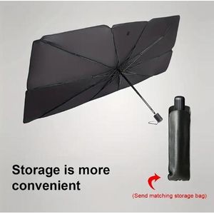Pare-soleil rétractable anti-ultraviolet de type parapluie de voiture de protection solaire et d'isolation thermique