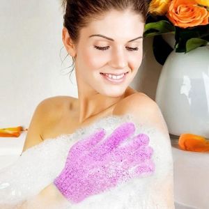 lot de 6 Gants exfoliants pour le bain, la douche, le gommage, la résistance, le massage du corps, l'éponge, le lavage de la peau, le spa hydratant