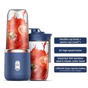 Litglobe Blender portable rechargeable par USB (12000 mAh) – Mini extracteur de jus/smoothie avec lames en acier inoxydable