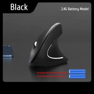 Souris verticale sans fil ergonomique 2,4 GHz souris optique sans fil 3 DPI réglable 800/1200/1600 6 boutons pour ordinateur portable PC modèle de batterie d’ordinateur