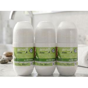 Pack de 3 Déodorant Roll-on - Amalfi Dermo Care - Aloe vera - Anti-transpirant - 50+50+50 ml