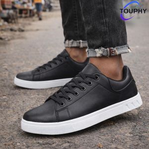 TOUPHY Baskets Sportives Pour Hommes Tendance Et Fonctionnelles Basses À Lacets - Noir