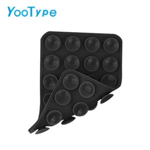 YooType Support Téléphone Ventouse Silicone, Double Face Adhésif Fort, Socle Universel - Noir