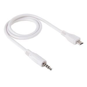 Câble Audio AUX 50 cm 3,5mm Mâle vers Micro USB Mâle