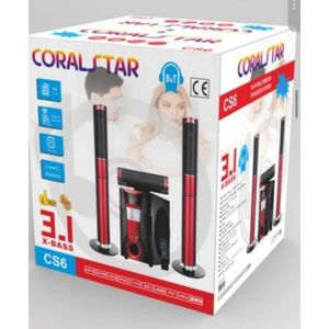 Mini chaine bt speaker Bluetooth USB fm radio. Rouge noir 