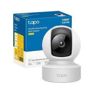TPLink Tapo C202 Caméra de Surveillance WiFi 360° HD 1080p, Suivi de Mouvement, Vision Nocturne, Audio bidirectionnel, Compatible avec Alexa et Google Assistant