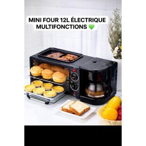 Mini Four Électrique 12L Multifonctions – Cuisine Rapide & Complète à la Maison